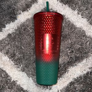 NWT Red & Green Christmas Mickey Starbucks Tumbler